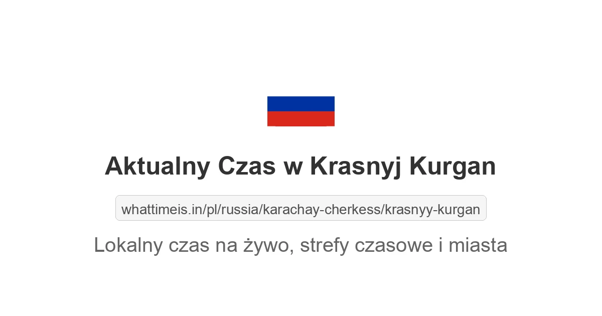Aktualny czas w Krasnyj Kurgan
