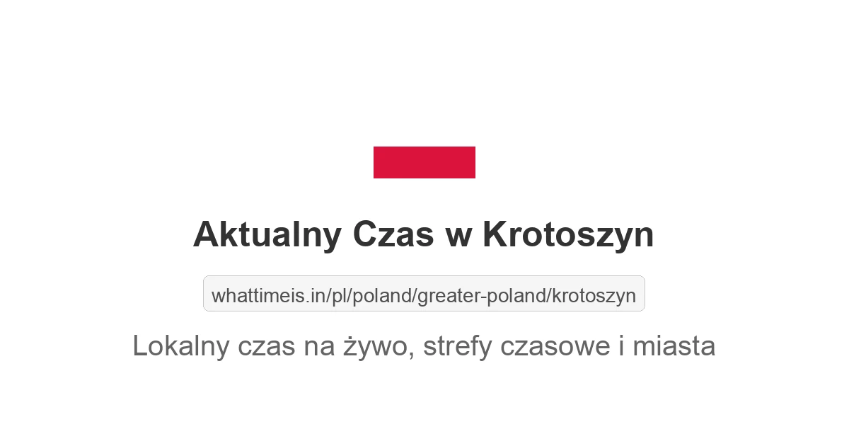 Aktualny czas w Krotoszyn