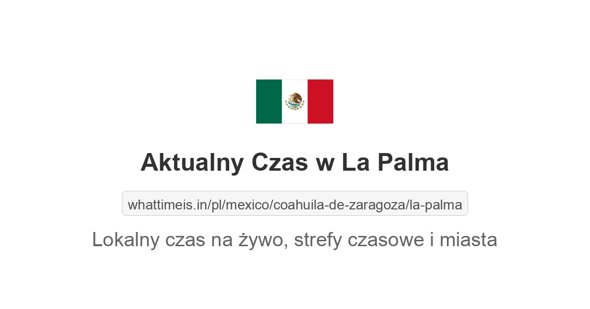 Aktualny czas w La Palma