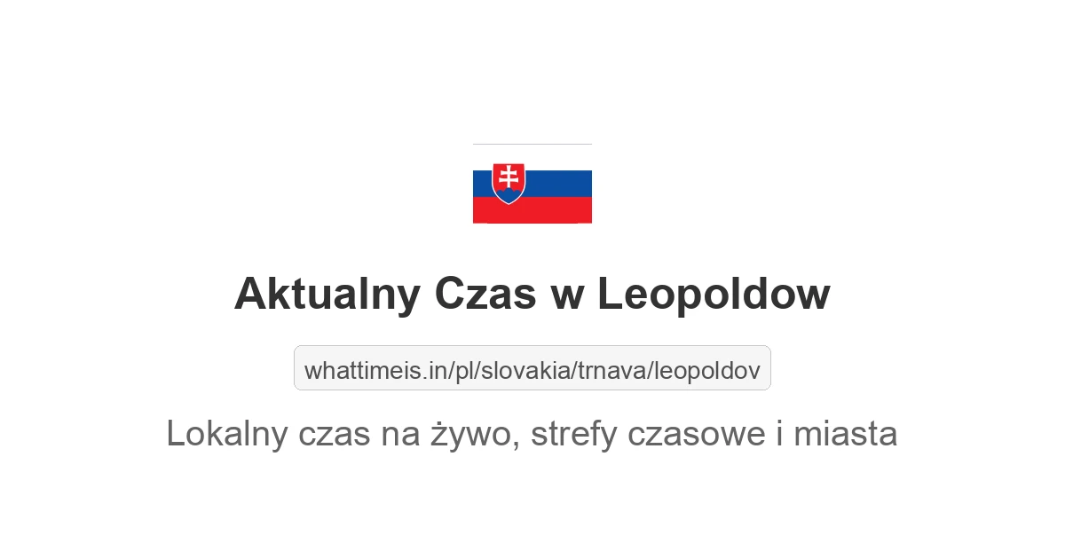 Aktualny czas w Leopoldow