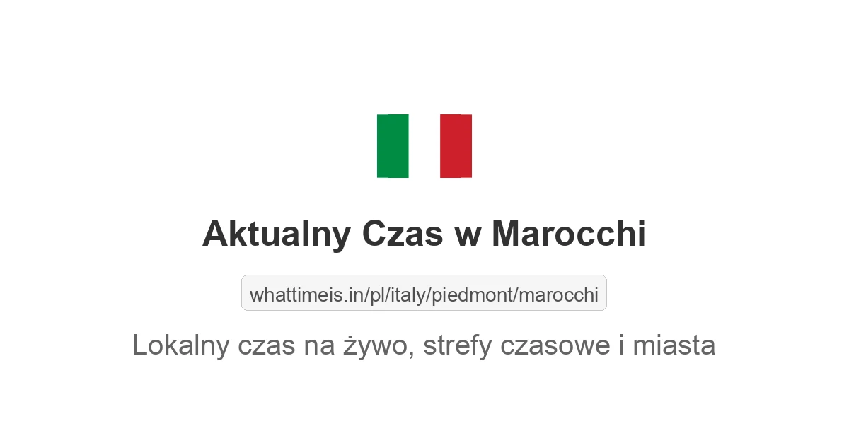 Aktualny czas w Marocchi