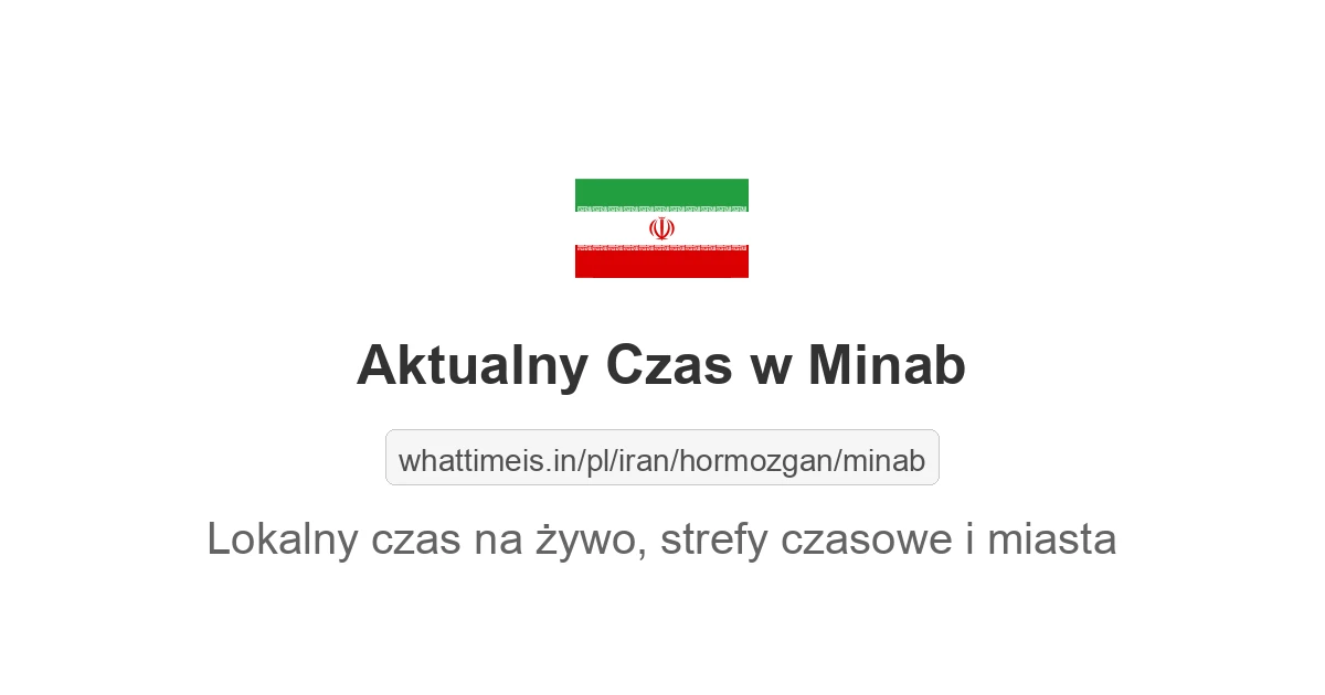 Aktualny czas w Minab