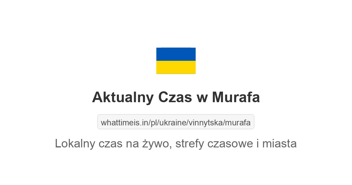 Aktualny czas w Murafa