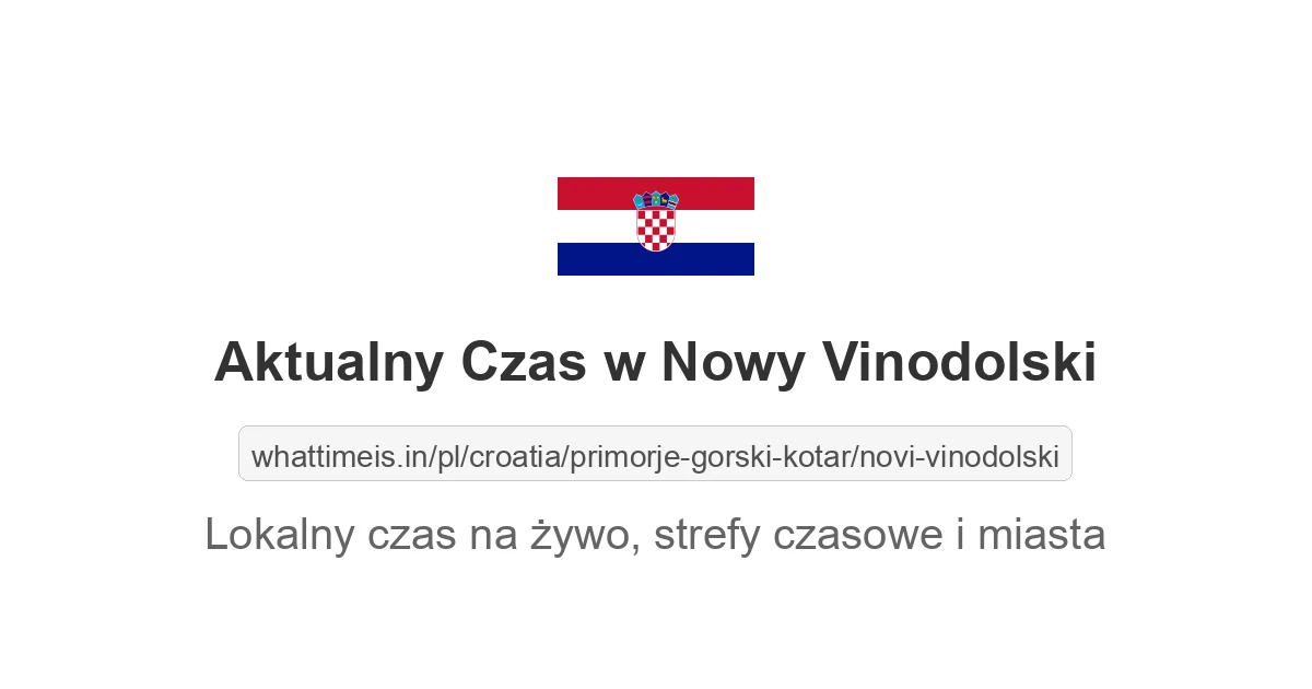 Aktualny czas w Nowy Vinodolski