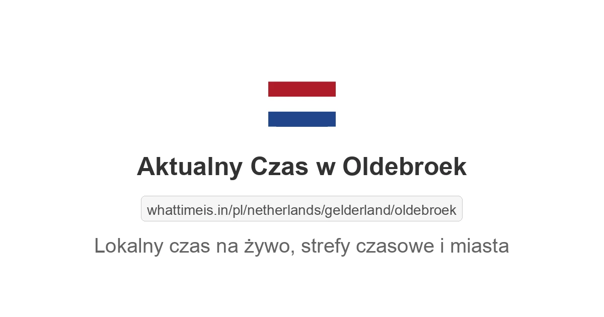 Aktualny czas w Oldebroek