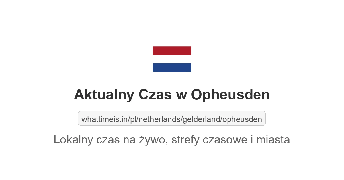 Aktualny czas w Opheusden