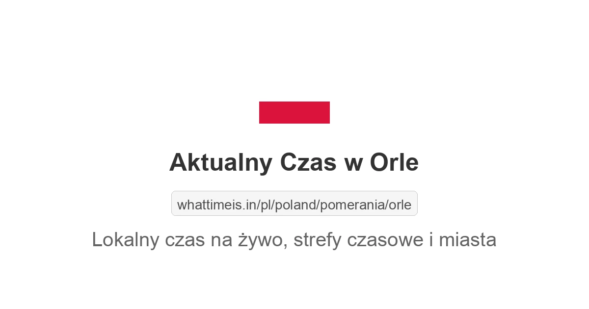 Aktualny czas w Orle