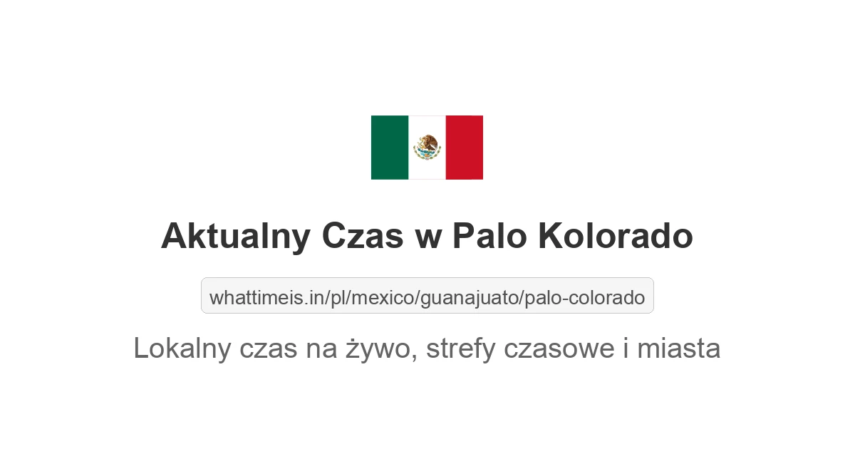 Aktualny czas w Palo Kolorado