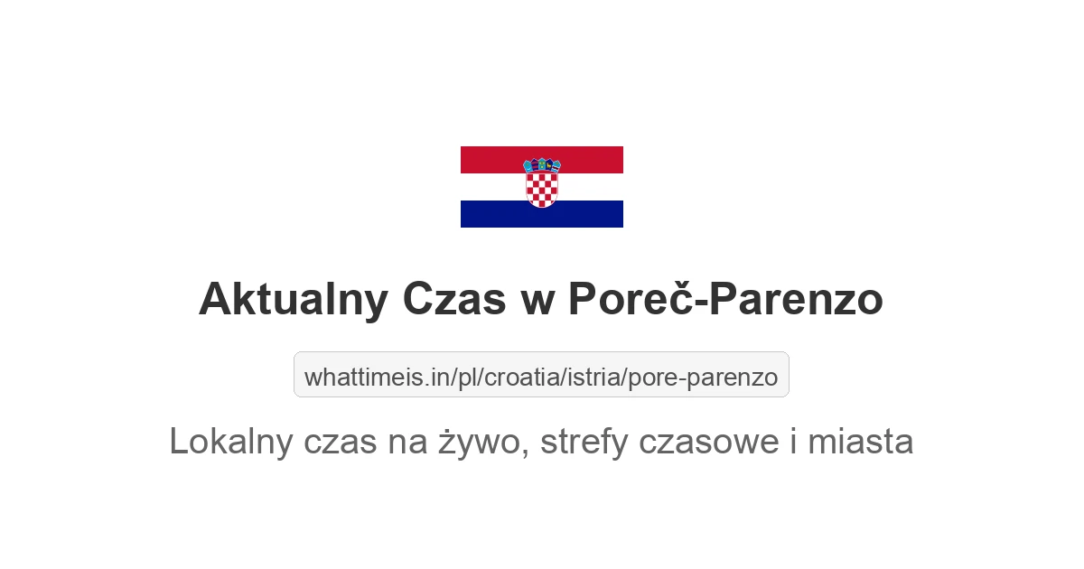 Aktualny czas w Poreč-Parenzo