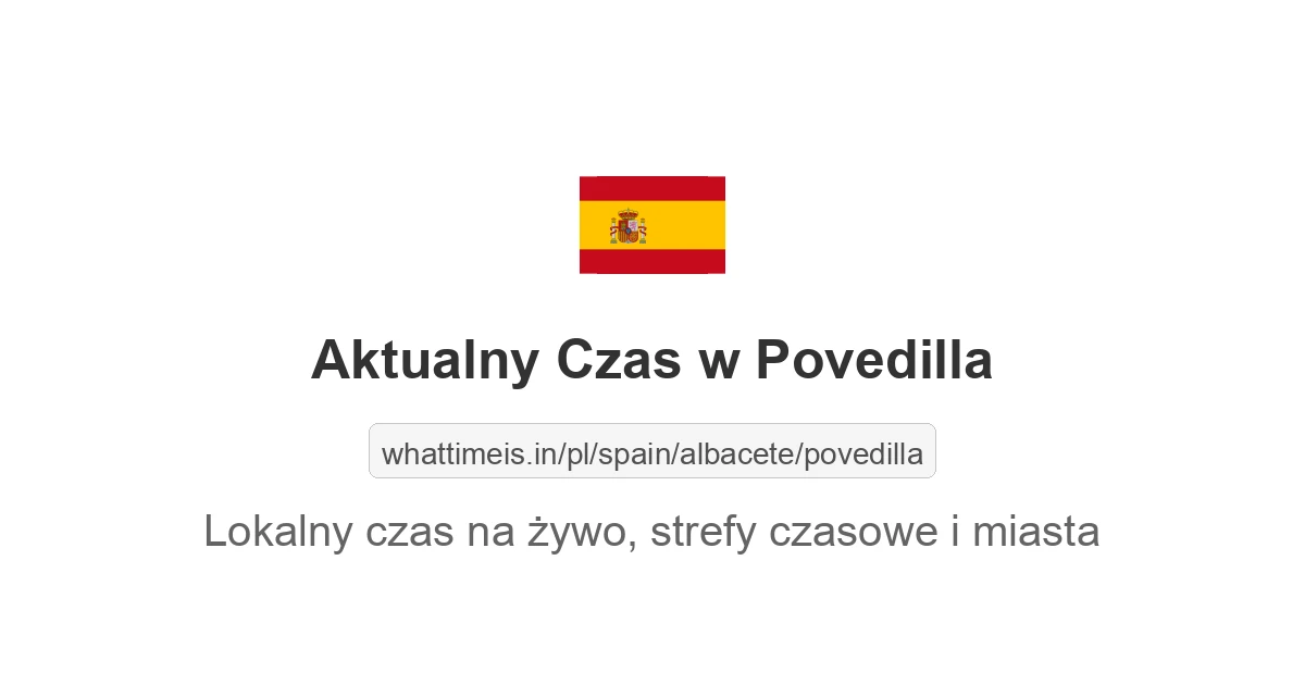 Aktualny czas w Povedilla