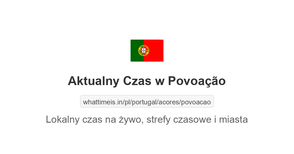 Aktualny czas w Povoação