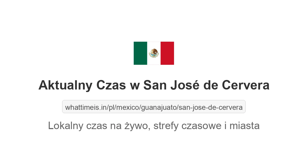 Aktualny czas w San José de Cervera