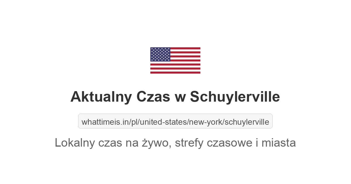 Aktualny czas w Schuylerville