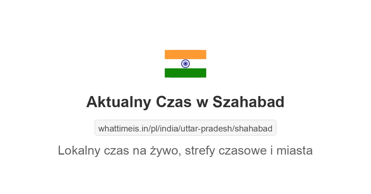 Aktualny czas w Szahabad