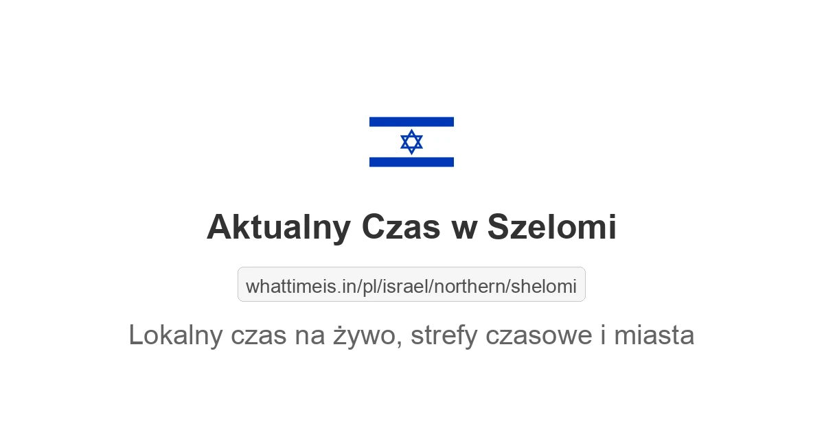 Aktualny czas w Szelomi