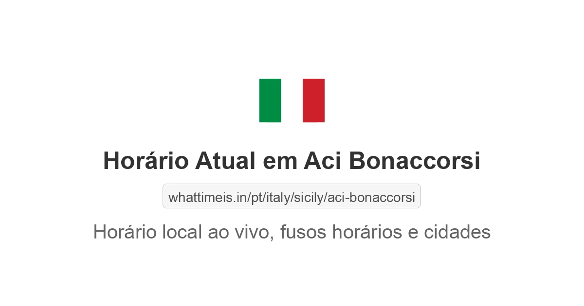 Hora Atual em Aci Bonaccorsi