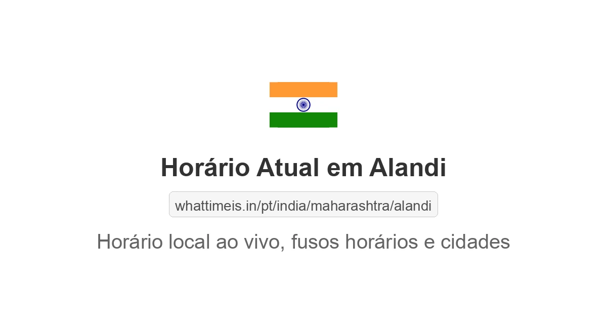 Hora Atual em Alandi
