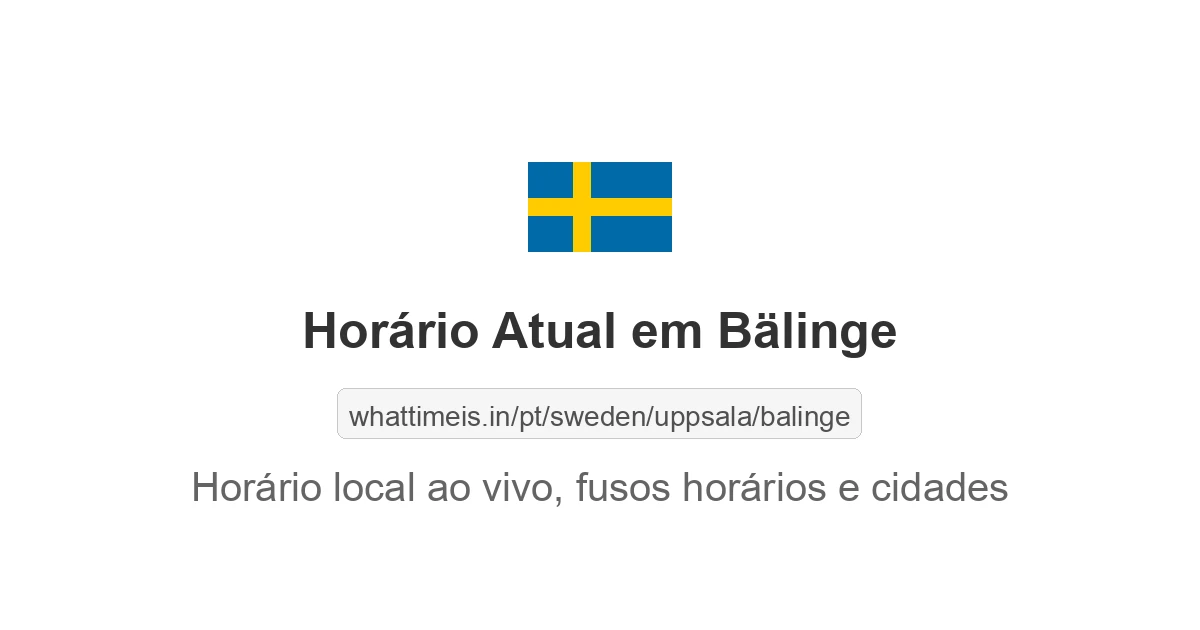 Hora Atual em Bälinge