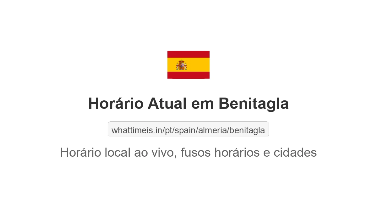 Hora Atual em Benitagla