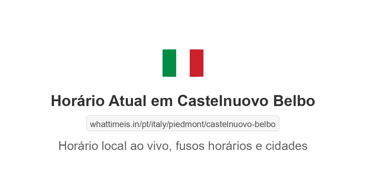 Hora Atual em Castelnuovo Belbo