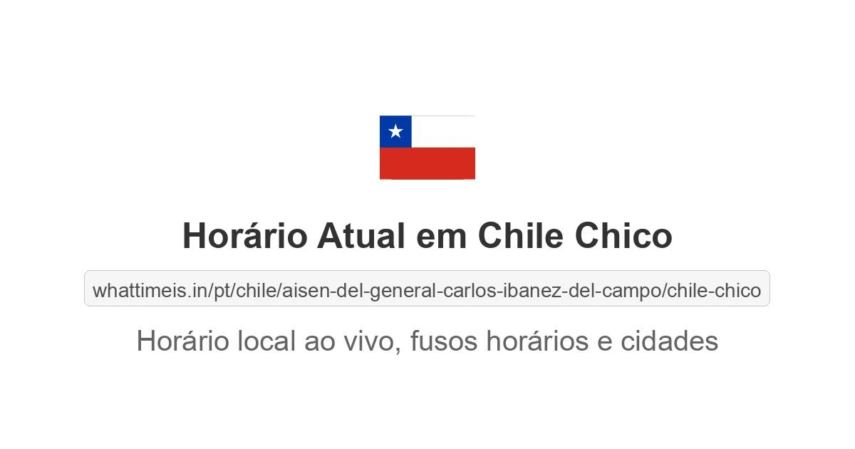 Hora Atual em Chile Chico