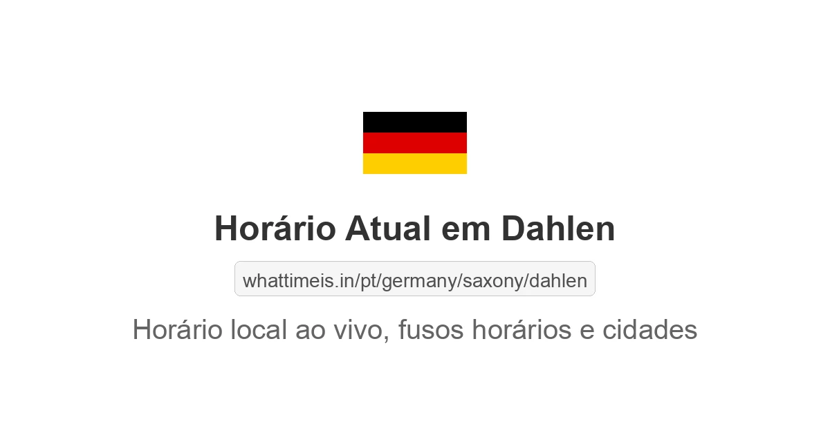 Hora Atual em Dahlen