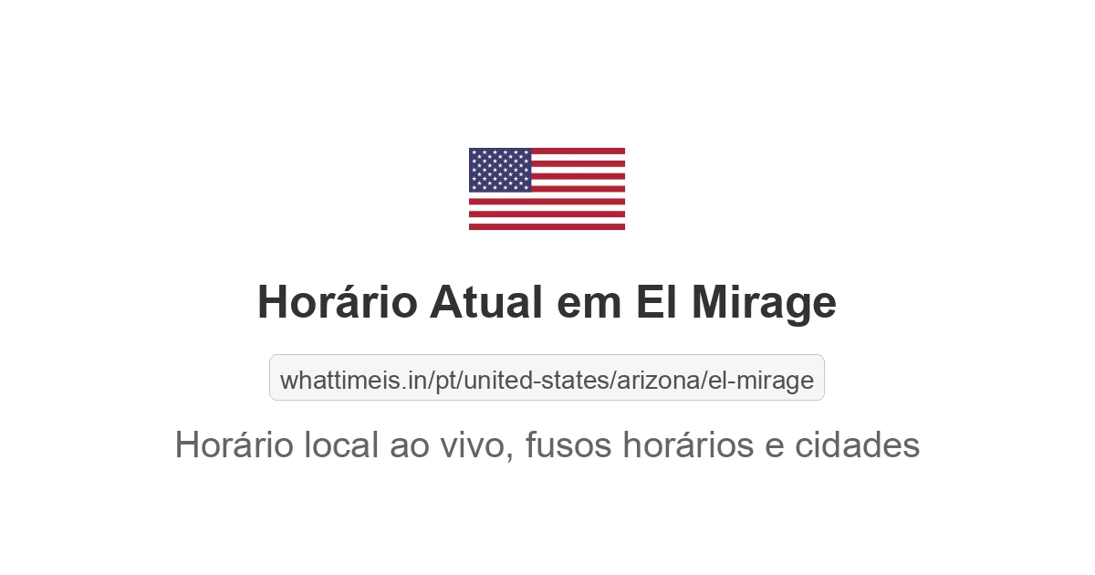 Hora Atual em El Mirage