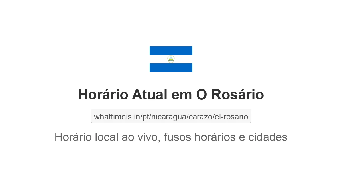 Hora Atual em O Rosário