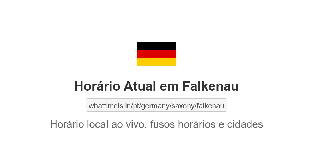 Hora Atual em Falkenau