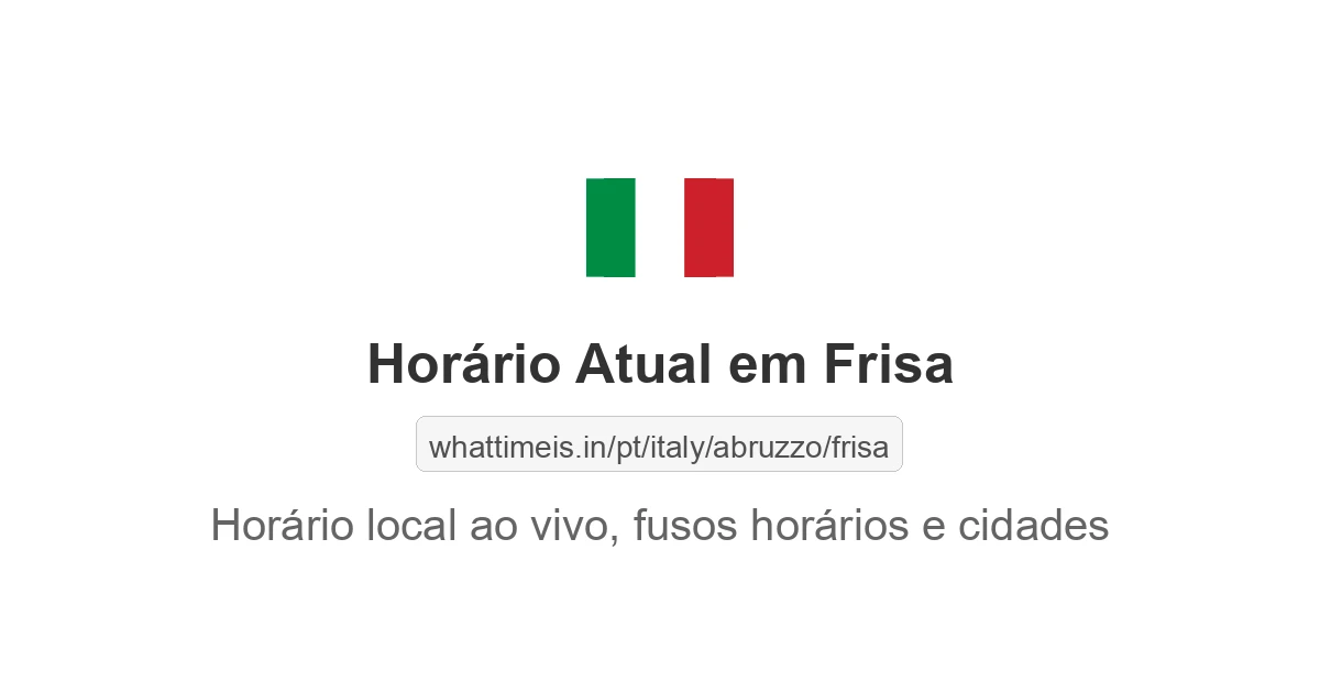 Hora Atual em Frisa