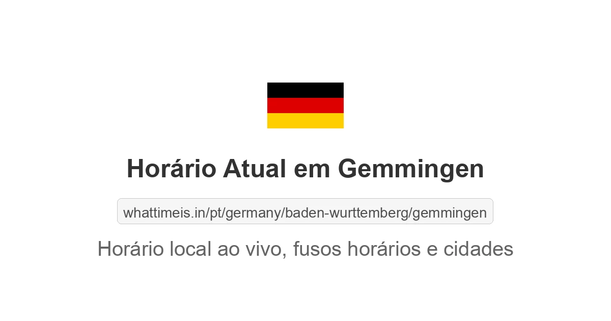 Hora Atual em Gemmingen