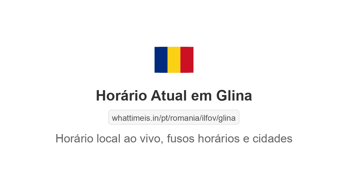 Hora Atual em Glina