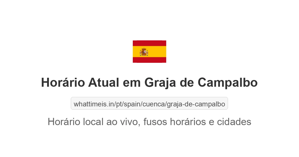 Hora Atual em Graja de Campalbo