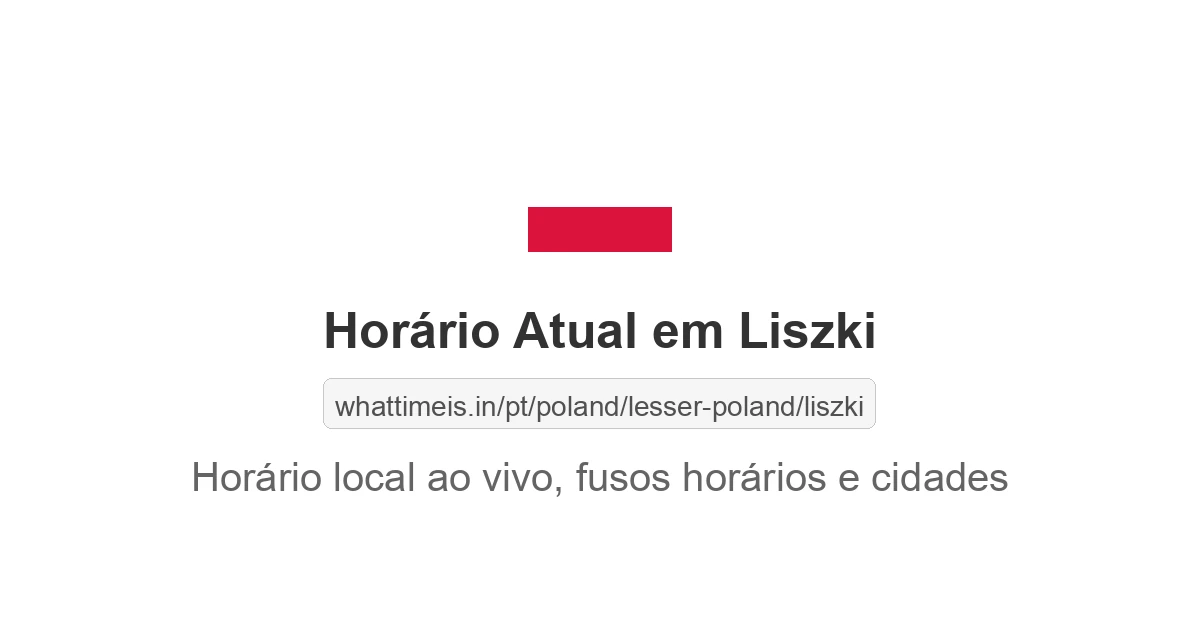 Hora Atual em Liszki