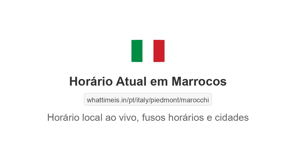 Hora Atual em Marrocos