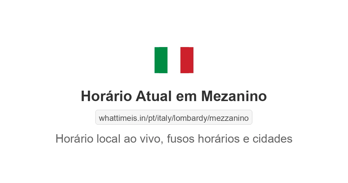 Hora Atual em Mezanino