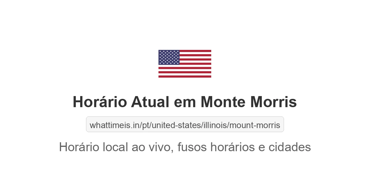 Hora Atual em Monte Morris