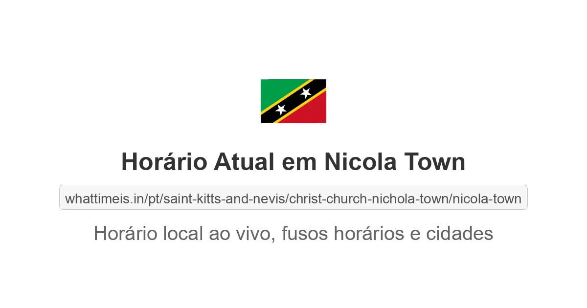 Hora Atual em Nicola Town