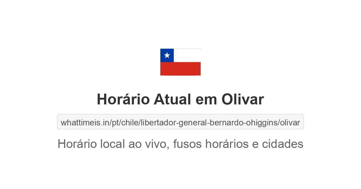 Hora Atual em Olivar