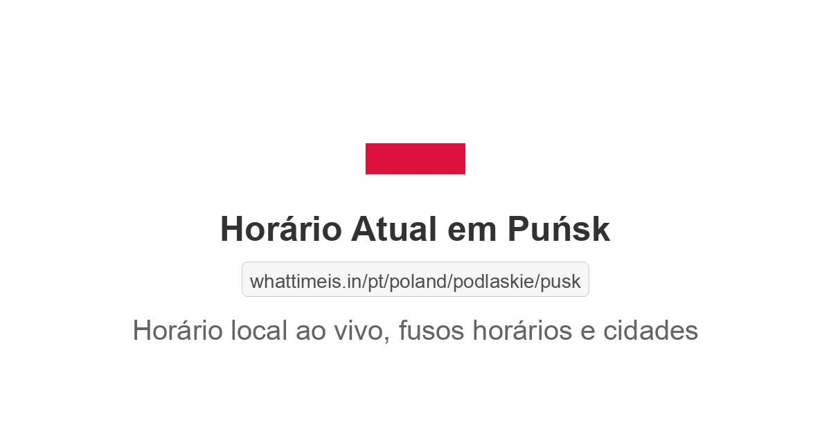 Hora Atual em Puńsk