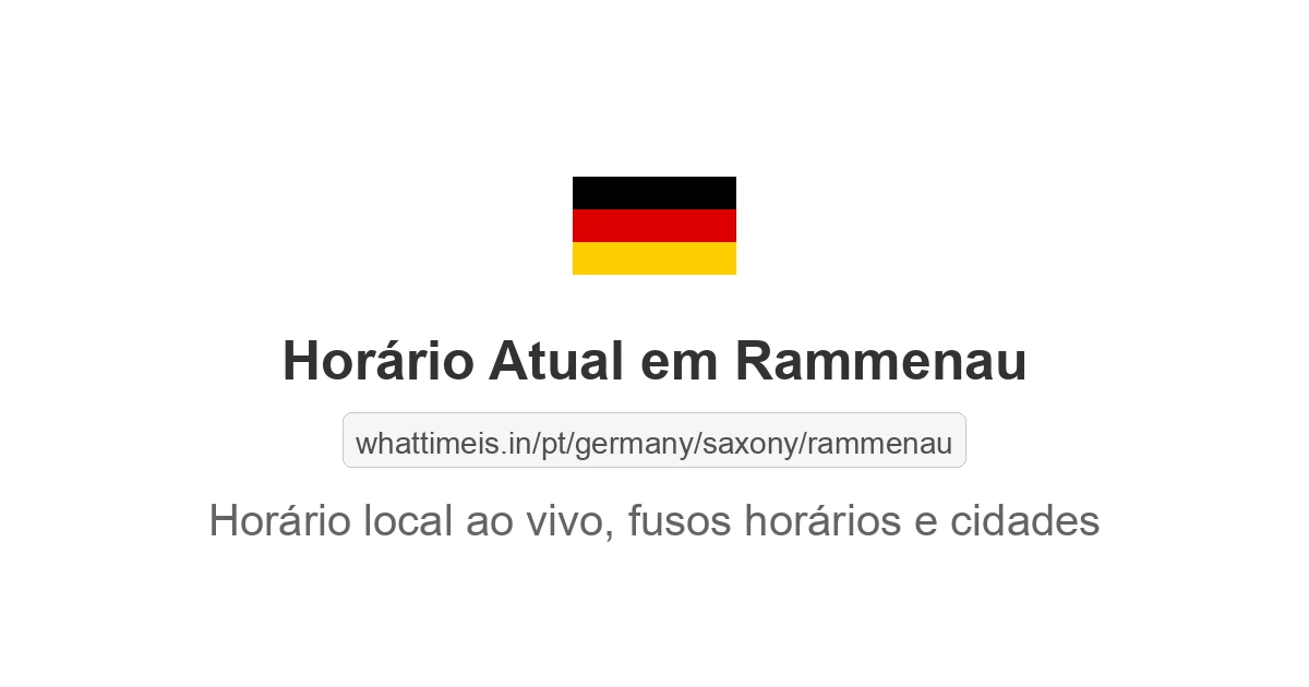 Hora Atual em Rammenau
