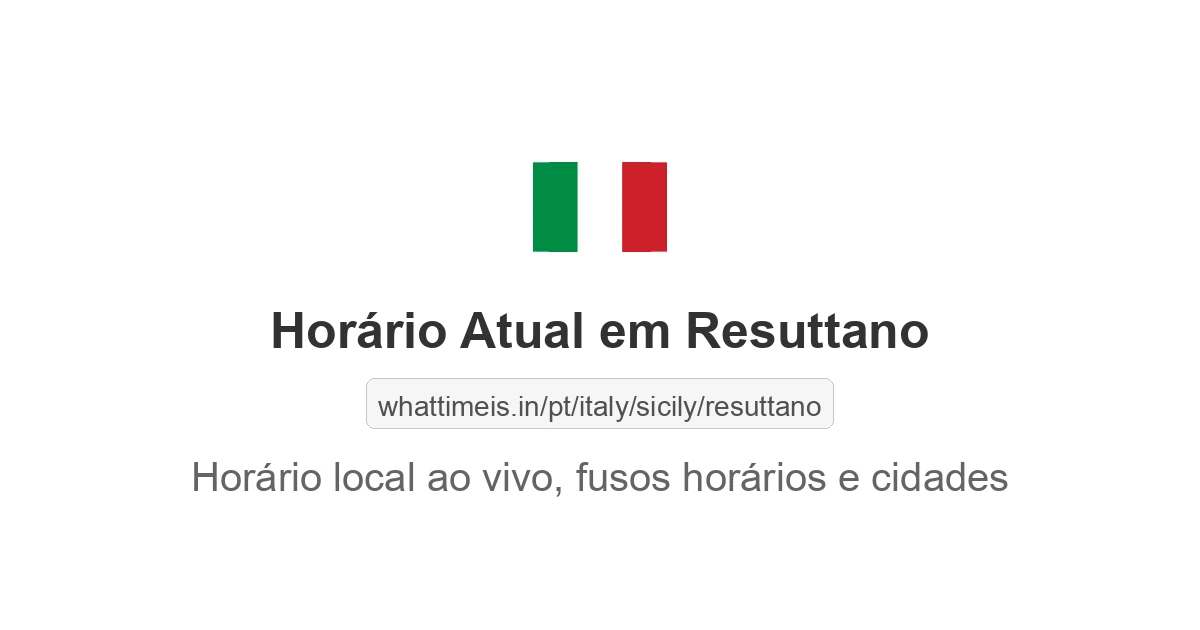 Hora Atual em Resuttano