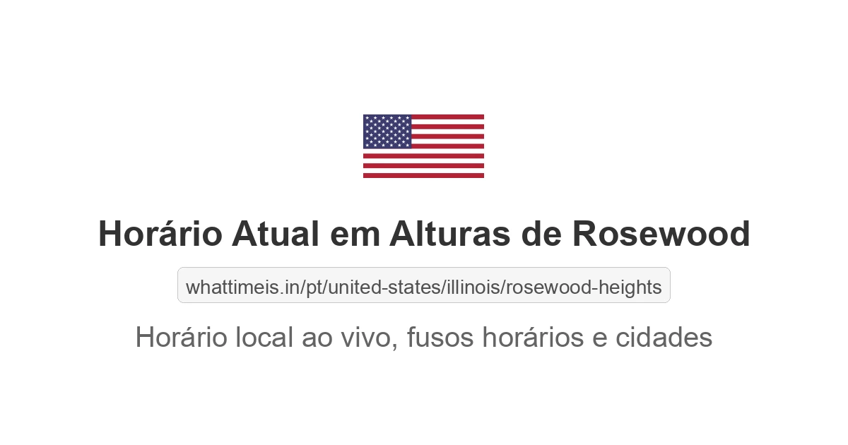 Hora Atual em Alturas de Rosewood