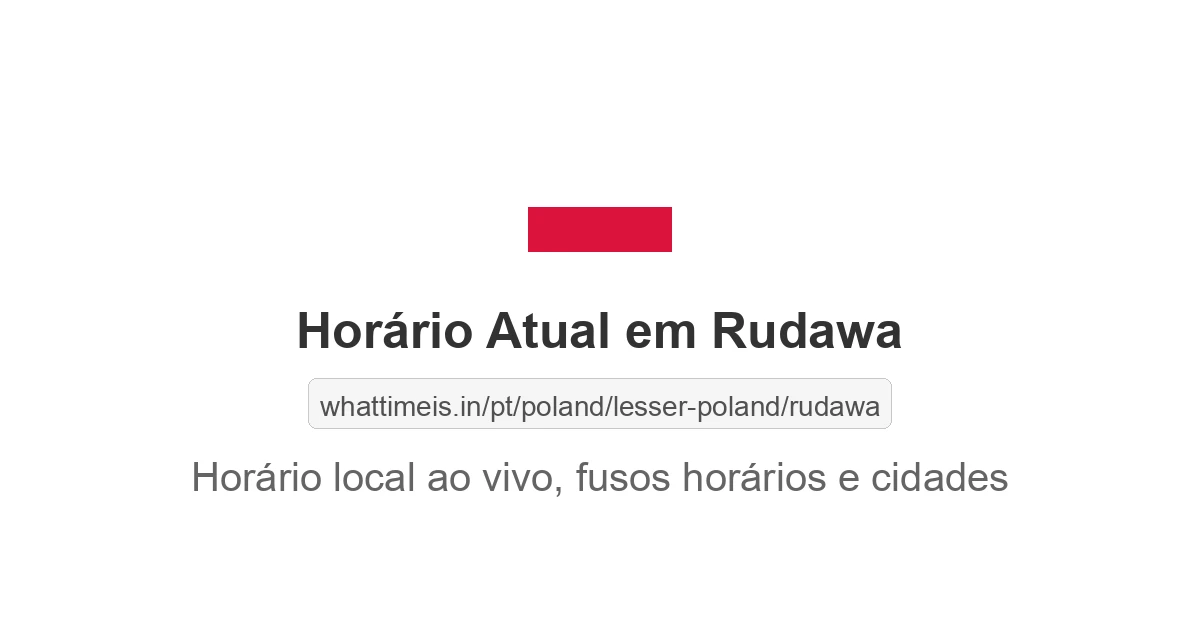 Hora Atual em Rudawa