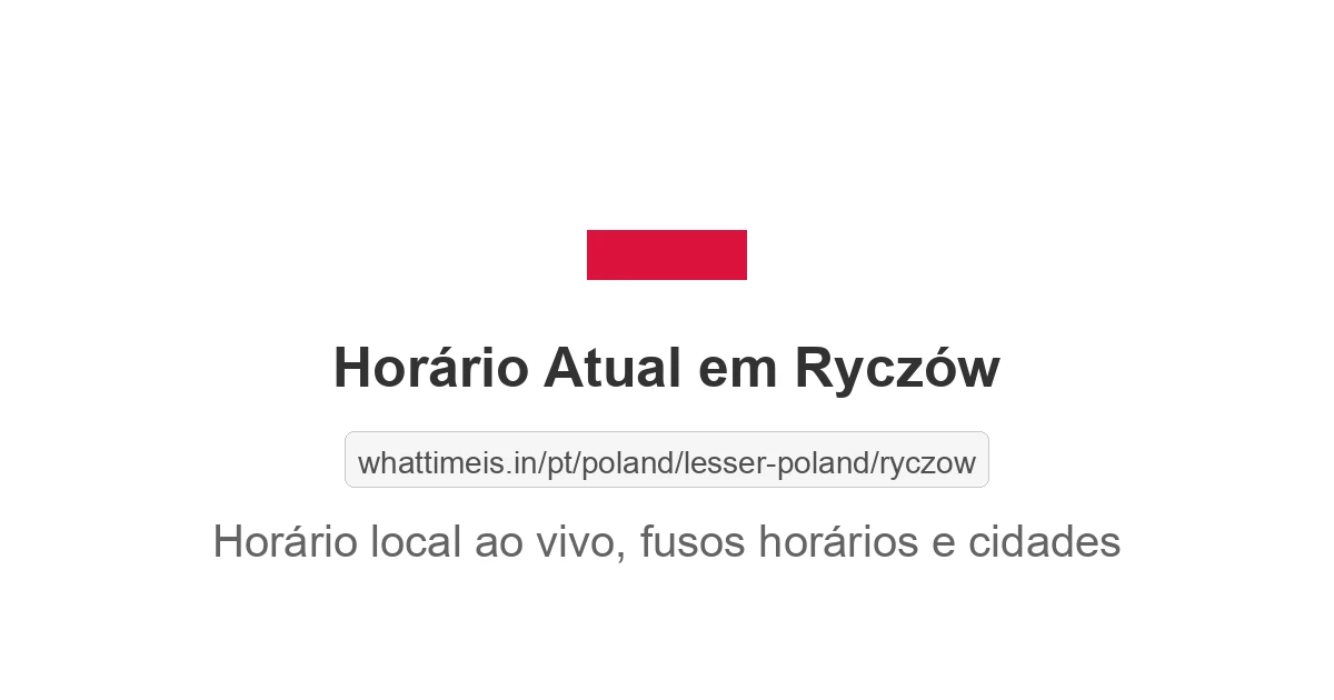 Hora Atual em Ryczów