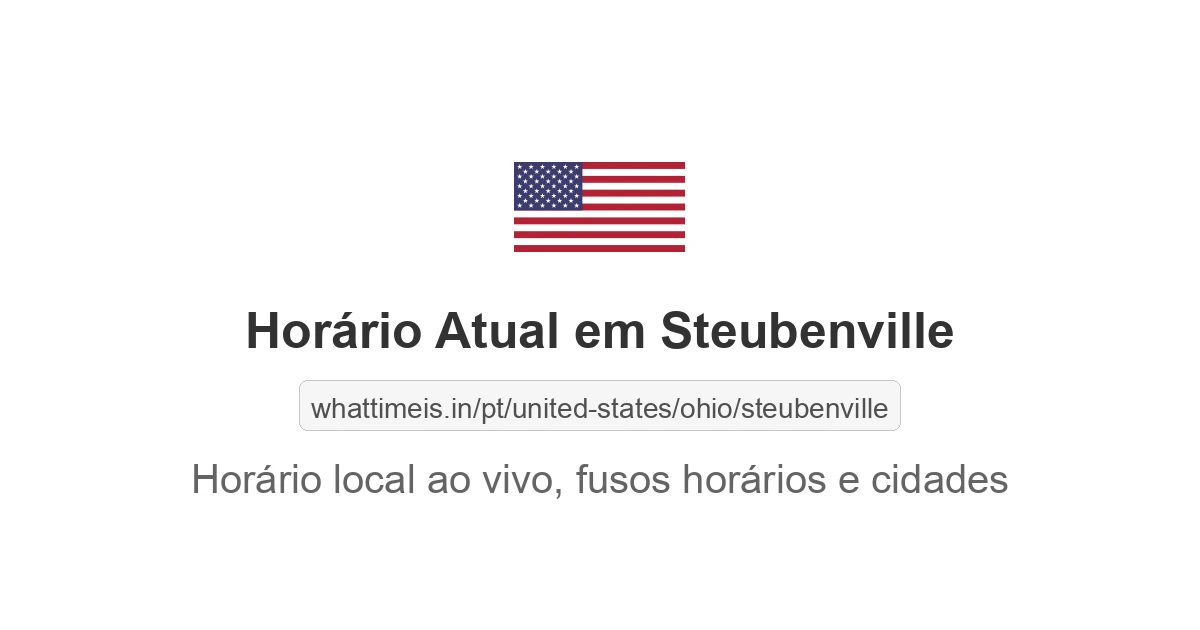 Hora Atual em Steubenville