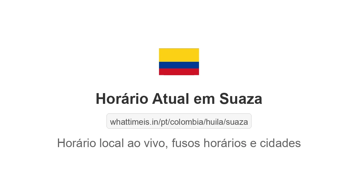 Hora Atual em Suaza