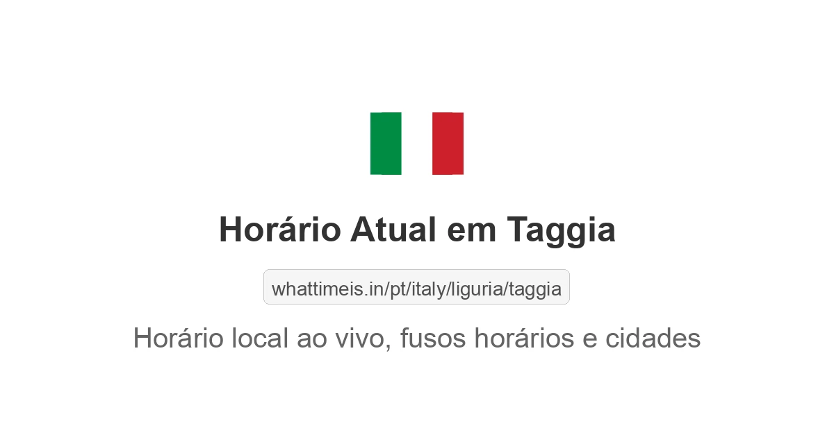 Hora Atual em Taggia