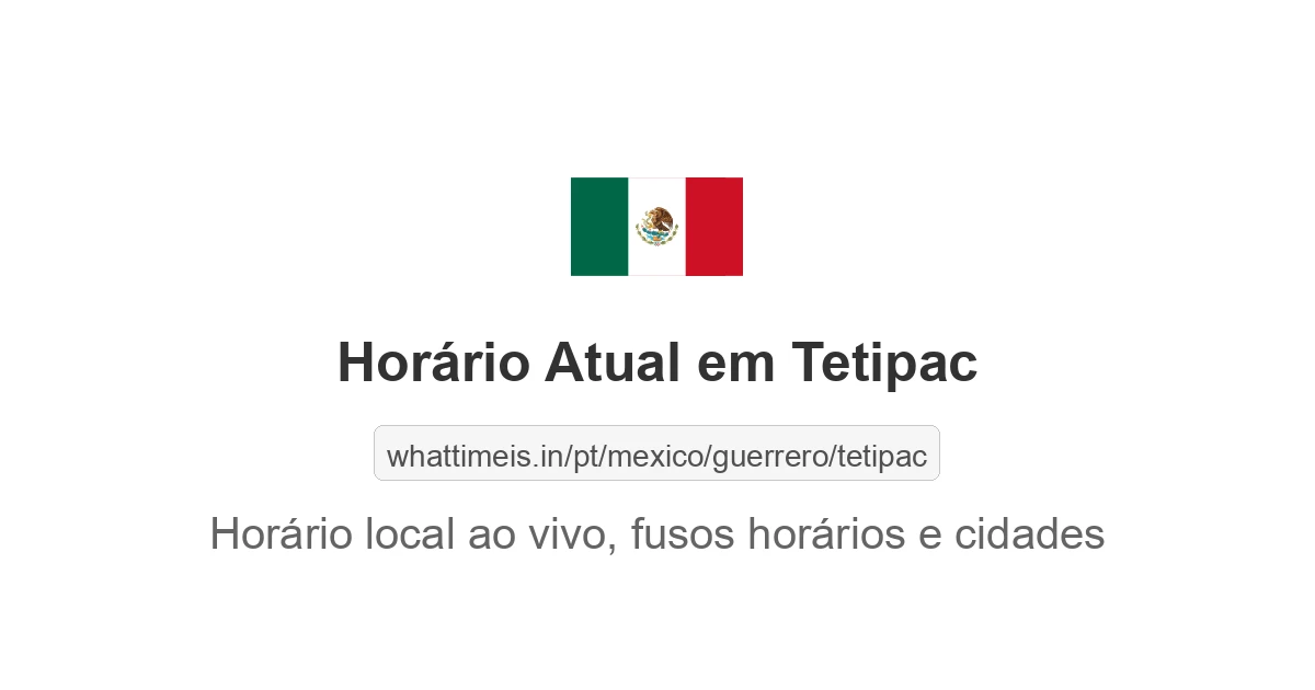 Hora Atual em Tetipac