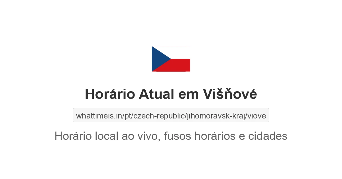 Hora Atual em Višňové